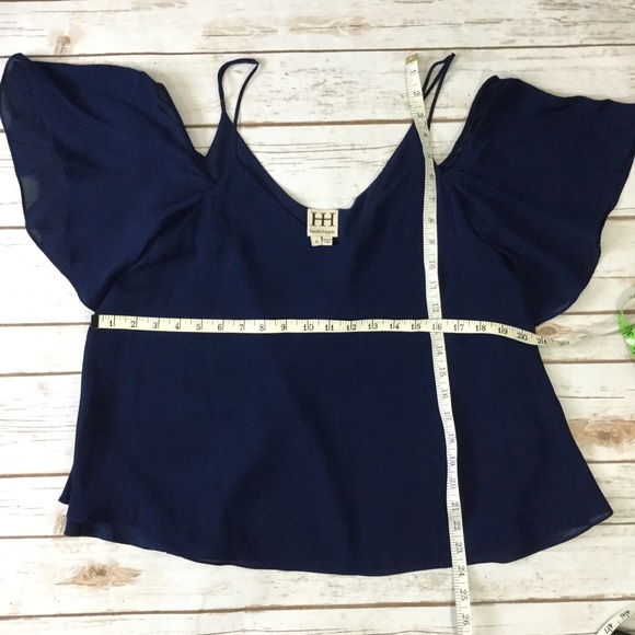 Haute Hippie button back cold shoulder cami top - Picture 6 of 8
